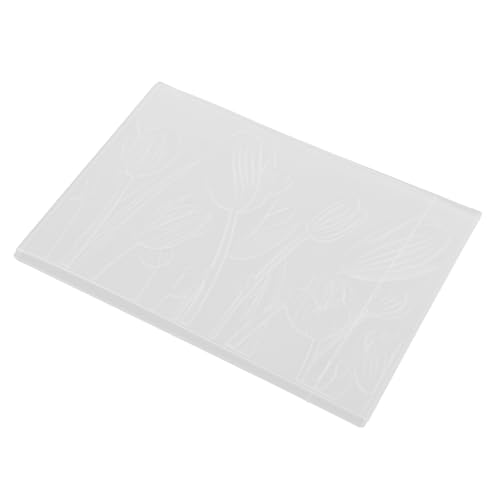 KONTONTY Prägefolder Zum Gestalten Von Karten, Tulpenblumen, Kunststoffstruktur, Verblasst, Prägefolder-vorlage Für Scrapbooking Und Andere Papierbastelalben-Stempel von KONTONTY