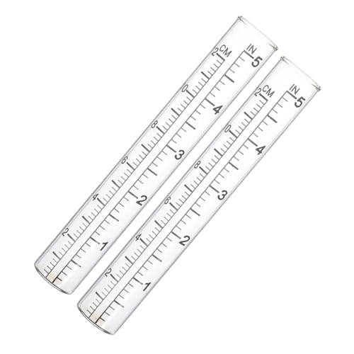 KONTONTY Regenmesser Ersatzglasrohr Transparentes Glas 2 Stück Präzise Niederschlagsmessung Wetterfestes Zubehör für Garten Außenbereich Hof Terrasse KONTONTY Regenmesser Ersatzglasrohr Transparentes Glas 2 Stück Präzise Niederschlagsmessung Wetterfestes Zubehör für Garten Außenbereich Hof Terrasse von KONTONTY