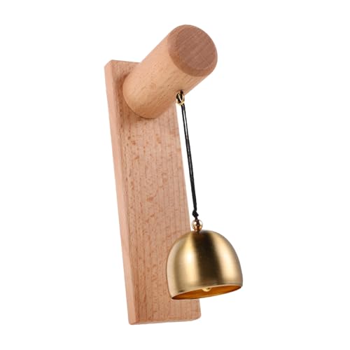 KONTONTY Retro Holztürklingel für Geschäftseingang Shopkeeper Glocke mit Klarem Klang Robuste Türklingel für Laden Büro Restaurant Dekorative Traditionelle Einlassklingel von KONTONTY