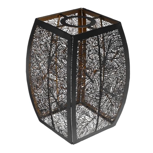 KONTONTY Retro Industrial Metall Lampenschirm Deckenleuchte Metallgitter Robust Einfach Montage Für Wohnzimmer Esszimmer Schwarz von KONTONTY