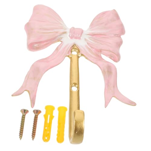 KONTONTY Retro Metall Bow-knot Wandhaken Langlebiger Dekorativer Bogen Wandhaken für Badezimmer Küche Garderobe Vielseitiger Garderobenhaken für Mäntel Handtücher Taschen Platzsparend Rosa KONTONTY Retro Metall Bow-knot Wandhaken Langlebiger Dekorativer Bogen Wandhaken für Badezimmer Küche Garderobe Vielseitiger Garderobenhaken für Mäntel Handtücher Taschen Platzsparend Rosa von KONTONTY