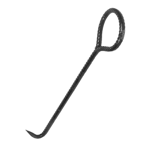 KONTONTY Robuster Manhole Cover Hook aus Feuerwehrstahl Vielseitiger Hebehaken für Kanaldeckel Hebewerkzeug für Garten Lager und Garage mit Ergonomischem Griff von KONTONTY