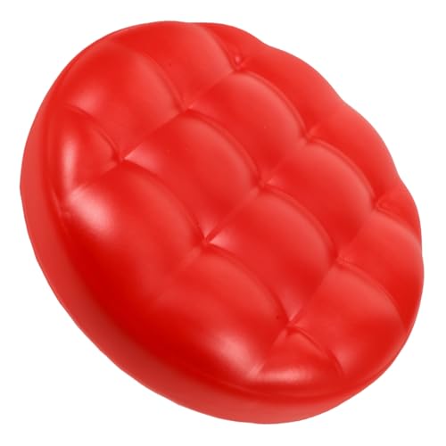 KONTONTY Runder Barhocker Bezug Kissen Aus Kunstleder Ersatzpolster Für Restaurant- Hotel Party-stühle Einfach Zu Reinigen Hochdichter Schaum rutschfest Rot von KONTONTY