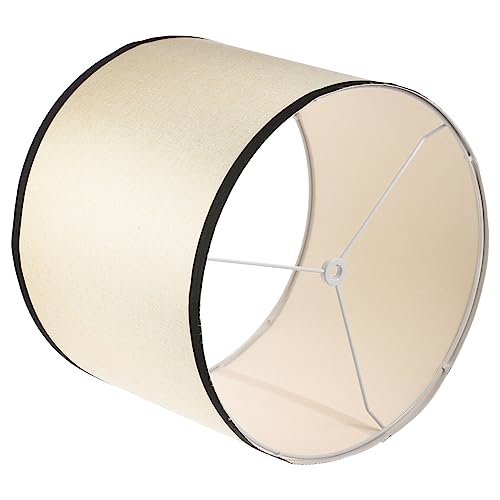 KONTONTY Runder Lampenschirm für Tischlampe Schwarzrandiger Dekorativer Lampenschirm aus Hochwertigem Material für Schlafzimmer Wohnzimmer und Einfache Installation Langlebig Vielseitig von KONTONTY