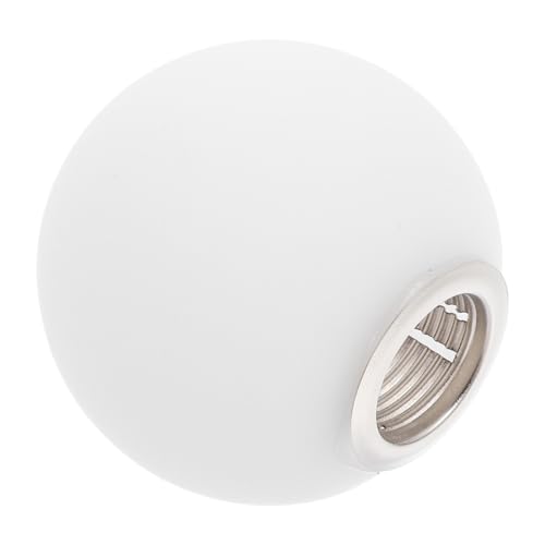 KONTONTY Runder Milchglas Lampenschirm für Deckenleuchten Eleganter Ersatzlampenschirm für Pendelleuchten und Stehlampen Gewinde Antireflektierend und Vielseitig Einsetzbar von KONTONTY