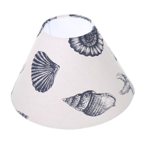 KONTONTY Rustikaler Lampenschirm aus Leinen mit Muschelprint Retro Stofflampenschirm für Tisch und Hängelampen Sanft Streuendes Licht Stabile Konstruktion Einfache Montage für Wohnzimmer KONTONTY Rustikaler Lampenschirm aus Leinen mit Muschelprint Retro Stofflampenschirm für Tisch und Hängelampen Sanft Streuendes Licht Stabile Konstruktion Einfache Montage für Wohnzimmer von KONTONTY