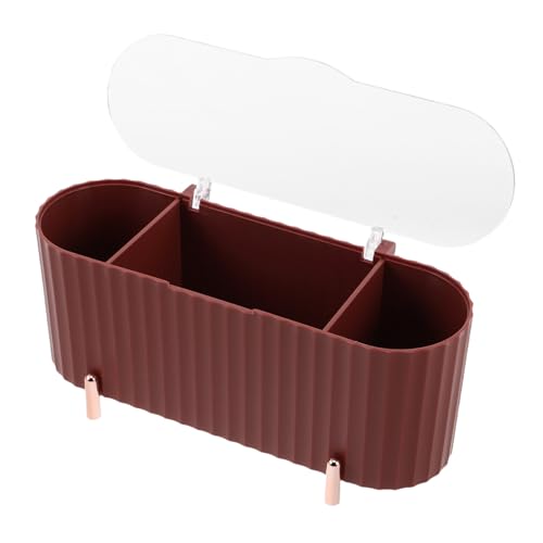 KONTONTY Sanitary Napkin Organizer Box mit Deckel Kompakter Kosmetik Toilettenartikel-aufbewahrer mit Fächern Platzsparend Stilvoll und Vielseitig für Badezimmer und Kleine Räume Modernes von KONTONTY