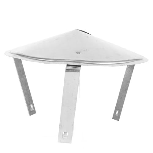 KONTONTY Schornsteinkappe Dachkappe Regenhaube mit Schräger Abdeckung für Schnellen Wasserablauf Winddicht Schneefest für Garten Kamin und Belüftungssysteme von KONTONTY