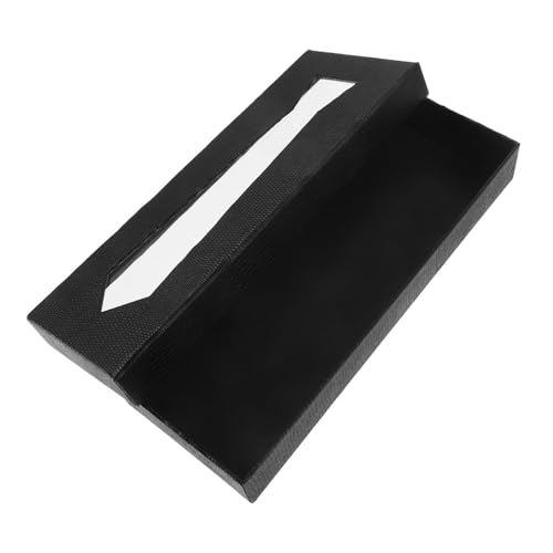 KONTONTY Schwarze Schlangenleder Optik Krawattenbox Multifunktionaler Reise Organizer für Herren Robuste Papierboard Aufbewahrungsbox mit Fächern Stilvolles für Krawatten und KONTONTY Schwarze Schlangenleder Optik Krawattenbox Multifunktionaler Reise Organizer für Herren Robuste Papierboard Aufbewahrungsbox mit Fächern Stilvolles für Krawatten und von KONTONTY