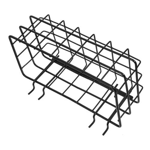 KONTONTY Schwarzer Metall Pegboard Drahtkorb Lochabstand Robuster Wandorganizer für Werkstatt und Garage Langlebiger Aufbewahrungskorb zur Effizienten Werkzeug und Zubehörsortierung von KONTONTY