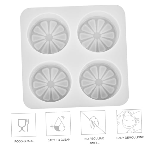 KONTONTY Silikonform für Kerzen Seifenherstellung Praktische DIY Form aus Flexiblem Transparentem Silikon Langlebig und Leicht zu Reinigen Zitronenscheiben design Originelles von KONTONTY
