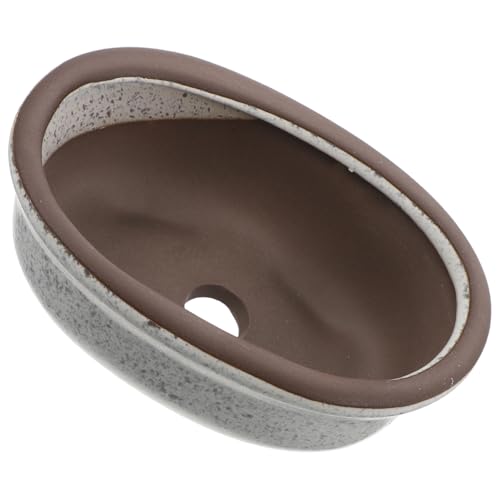 KONTONTY Mini Keramik Sukkulententopf Mit Abflussloch Für Innen Außengebrauch Kompakter Blumentopf Für Kaktus Und Bonsai Für Fensterbank Und Tischdekoration von KONTONTY