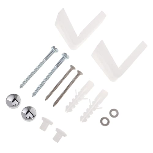 KONTONTY Toilettendeckelzubehör Befestigungsschrauben Toilettenbodenschraubenabdeckung Toilettensitzbefestigungen Toilettendeckel Befestigungsschrauben Toilettensitz Metallschrauben von KONTONTY