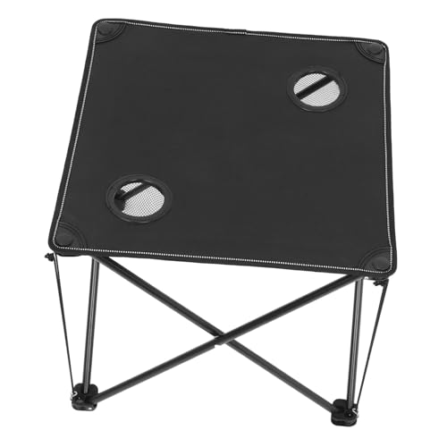 KONTONTY Tragbarer Outdoor Klapptisch aus Strapazierfähigem Oxford Faltbarer Picknick Campingtisch mit Getränkehalter Praktisch und Leicht für Camping Grillen Strand Angeln und Reisen von KONTONTY