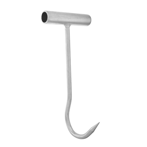 KONTONTY Vielseitiger Schachthaken aus Verzinktem Eisen Praktischer Metallheber mit Langem Griff für Sicheres Anheben von Kanaldeckeln Rolltoren und Transport Robust und Tragbar für von KONTONTY