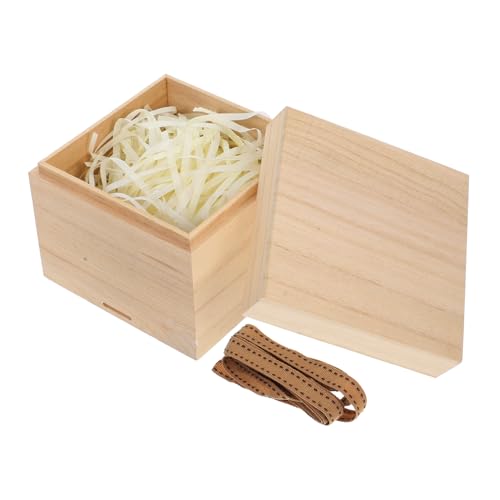 KONTONTY Vintage-schmuckkästchen Aus Paulownia-Holz Quadratische Holzkiste Mit Deckel Klein Für Schmuck Uhren Schlüssel DIY-bastel-aufbewahrungsbox Bemalbar Robust Handgefertigt von KONTONTY