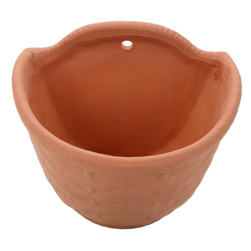 KONTONTY Wand-pflanzenhalter Terrakotta-blumentopf Hänge-pflanzgefäß Keramik Garten-deko Balkon-pflanzgefäß Wandbehang Außenbereich Innenbereich Sukkulenten-Halter von KONTONTY