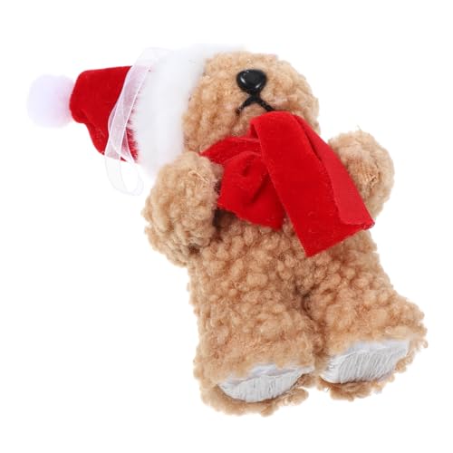 KONTONTY Weihnachtsbaumanhänger Aus Plüsch Weicher Stoffbär Für Weihnachtsdeko Charmante Mini-plüschtiere Als Weihnachtsschmuck von KONTONTY