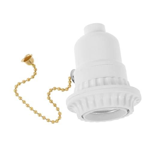 KONTONTY Weißer Halbzahn-Doppelring goldener Zugkettenschalter -Lampenfassung für -Leuchte KONTONTY Weißer Halbzahn-Doppelring goldener Zugkettenschalter -Lampenfassung für -Leuchte von KONTONTY
