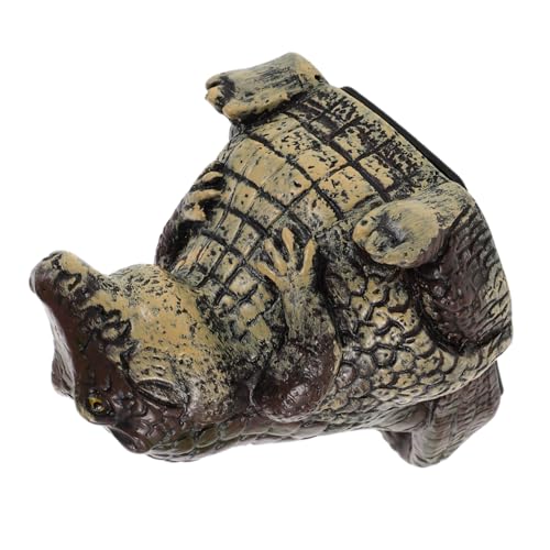 KONTONTY Wetterfeste Schlüsselbox Alligator aus Resin Versteckter Outdoor-schlüsselsafe Wetterbeständige Gartendeko Realistischer Tier-schlüsselverstecker für Garten und Terrasse von KONTONTY