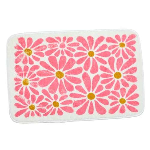 KONTONTY rutschfeste Badematte mit Blumenmuster Absorbierender Badezimmerteppich für Hygiene und für Badezimmer und Eingangsbereiche KONTONTY rutschfeste Badematte mit Blumenmuster Absorbierender Badezimmerteppich für Hygiene und für Badezimmer und Eingangsbereiche von KONTONTY