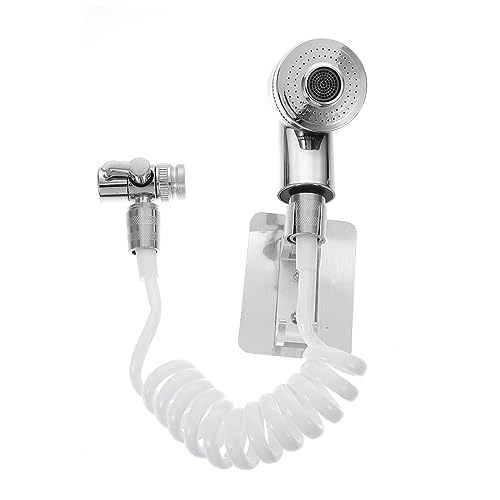 KONTONTY Externer Badezimmer Wasserhahn Handbrause Verstellbar Duschkopf Wassersparend Teleskop-set Waschbecken-verlängerung Bad Zubehör von KONTONTY