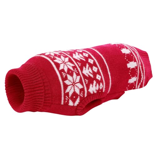 KONVINIT Weihnachten Hundepullover Grosse Hunde Rollkragen Xmas Hundepulli mit Schneeflockenmuster für Große Hunde,z.b Windhund Labrador KONVINIT Weihnachten Hundepullover Grosse Hunde Rollkragen Xmas Hundepulli mit Schneeflockenmuster für Große Hunde,z.b Windhund Labrador von KONVINIT