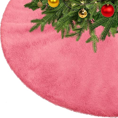 KONVINIT Weihnachtsbaumdecke Rosa Plüsch Christmasbaumdecke Glitzer Kunstfell Weihnachtsbaumteppich Rund Weihnachtsbaum Rock Tannenbaum Decke,78cm/90cm/122cm KONVINIT Weihnachtsbaumdecke Rosa Plüsch Christmasbaumdecke Glitzer Kunstfell Weihnachtsbaumteppich Rund Weihnachtsbaum Rock Tannenbaum Decke,78cm/90cm/122cm von KONVINIT