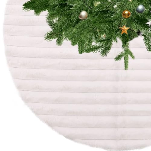 KONVINIT Weihnachtsbaumdecke Weiss Luxus Kunstfell Round Christbaumdecke Weihnachtsbaumrock Weihnachtsbaum Teppich Weihnachtsdekoration sehr Weich und warm,78cm/90cm/122cm KONVINIT Weihnachtsbaumdecke Weiss Luxus Kunstfell Round Christbaumdecke Weihnachtsbaumrock Weihnachtsbaum Teppich Weihnachtsdekoration sehr Weich und warm,78cm/90cm/122cm von KONVINIT