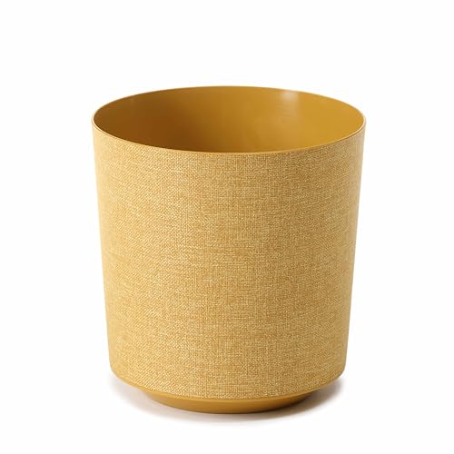 KONZEPT 2er Set Blumentopf in Textil-Optik ø 19 cm, große Übertöpfe für Zimmerpflanzen aus Kunststoff, gelb KONZEPT 2er Set Blumentopf in Textil-Optik ø 19 cm, große Übertöpfe für Zimmerpflanzen aus Kunststoff, gelb von KONZEPT