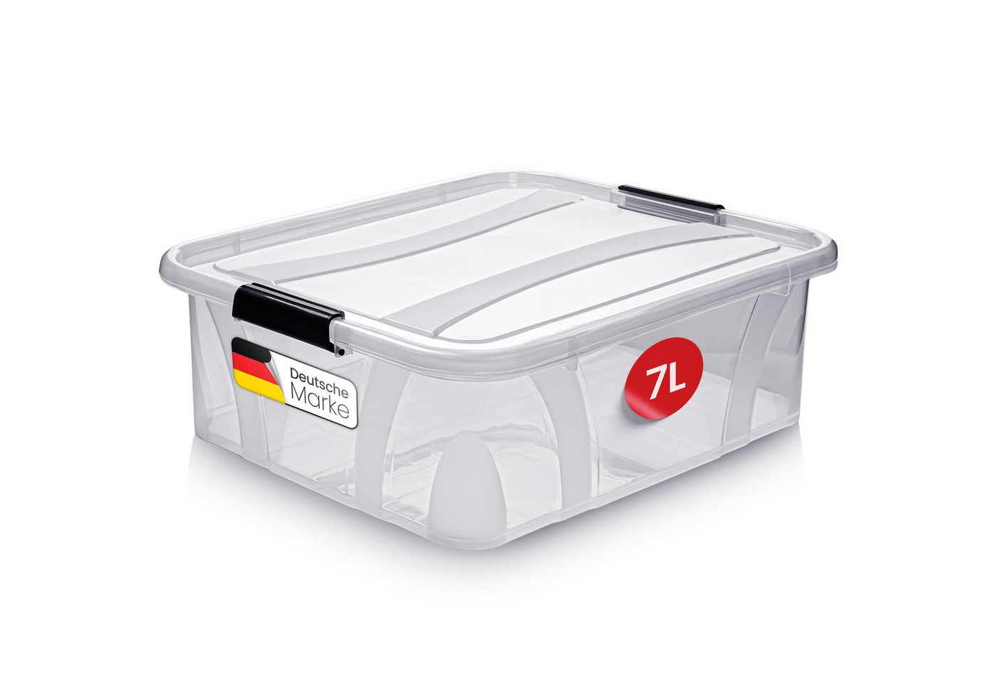 KONZEPT Stapelbox Aufbewahrungsbox mit Deckel, BPA-frei, robuster Verschlussclips, 385x254x111 mm - 7L KONZEPT Stapelbox Aufbewahrungsbox mit Deckel, BPA-frei, robuster Verschlussclips, 385x254x111 mm - 7L von KONZEPT