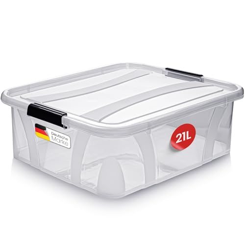KONZEPT Aufbewahrungsbox mit Deckel 21L, BPA-frei, robuster Verschlussclips KONZEPT Aufbewahrungsbox mit Deckel 21L, BPA-frei, robuster Verschlussclips von KONZEPT