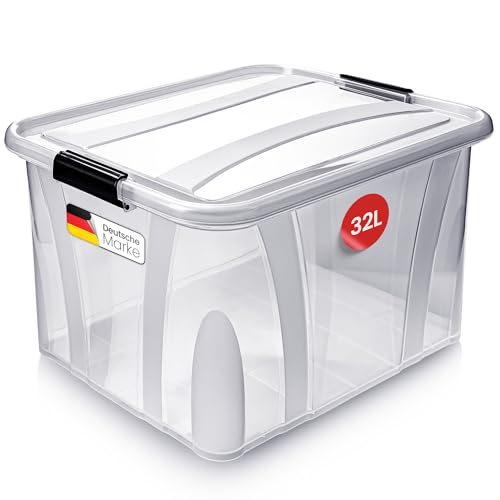 KONZEPT Aufbewahrungsbox mit Deckel 32L, BPA-frei, robuster Verschlussclips KONZEPT Aufbewahrungsbox mit Deckel 32L, BPA-frei, robuster Verschlussclips von KONZEPT