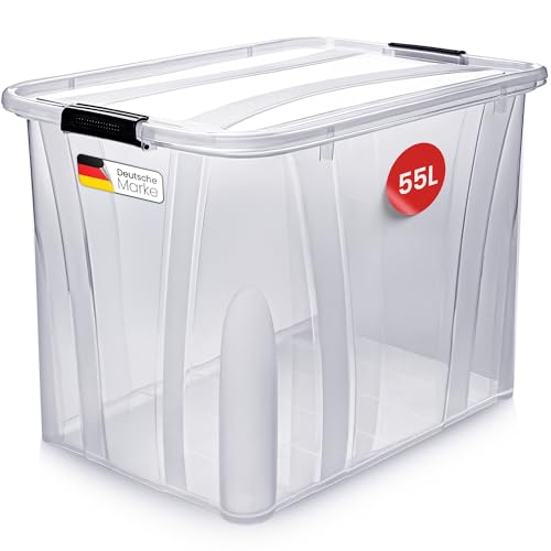 KONZEPT Aufbewahrungsbox mit Deckel 55L, BPA-frei, robuster Verschlussclips KONZEPT Aufbewahrungsbox mit Deckel 55L, BPA-frei, robuster Verschlussclips von KONZEPT