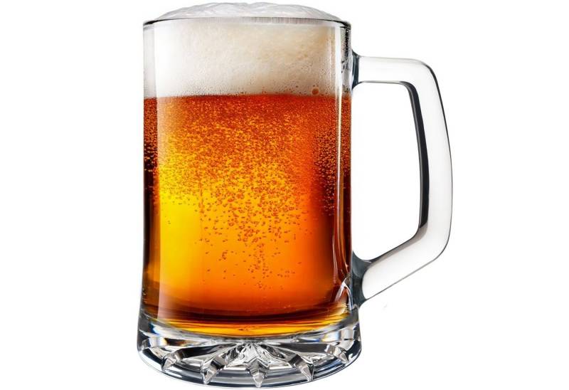 KONZEPT Bierkrug 0,5 Liter – Biergläser mit Henkel & verstärktem Boden, spülmaschinenfest von KONZEPT