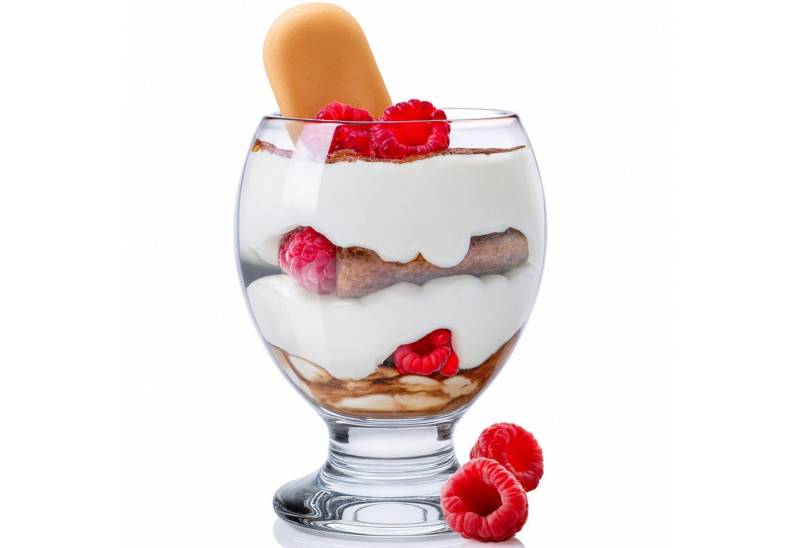 KONZEPT Eisschale Dessertgläser Set aus Glas, Eisbecher 280 ml, (6-tlg), ideal für Sorbet, Dessert, Tiramisu, Pudding, Eis, Panna Cotta von KONZEPT