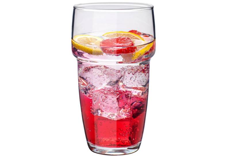 KONZEPT Gläser-Set 6 oder 12 teilig, Gläser stapelbar 300ml, Wassergläser Set, Wassergläser Set, Ideal für Saft, Cocktails, Eiskaffee von KONZEPT