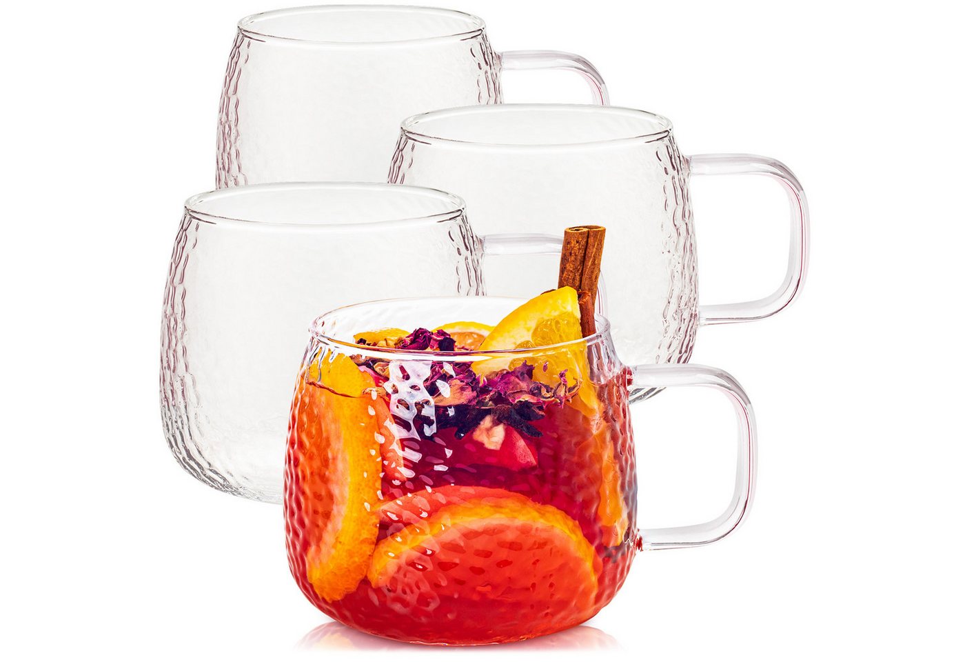 KONZEPT Teeglas mit Henkel 2/4-er Set, Teetasse 420 ml, Tassen Set aus Borosilikatglas, ideal für Kaffee, Tee, Eiskaffee, Matcha, Kakao und heiße Schokolade KONZEPT Teeglas mit Henkel 2/4-er Set, Teetasse 420 ml, Tassen Set aus Borosilikatglas, ideal für Kaffee, Tee, Eiskaffee, Matcha, Kakao und heiße Schokolade von KONZEPT