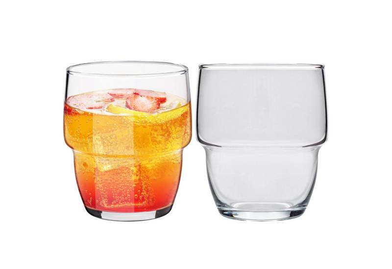 KONZEPT Gläser-Set Gläser Set 6/12-teilig, Transparente 240ml, Wassergläser Set, Ideal für Saft, Cocktails, Eiskaffee von KONZEPT