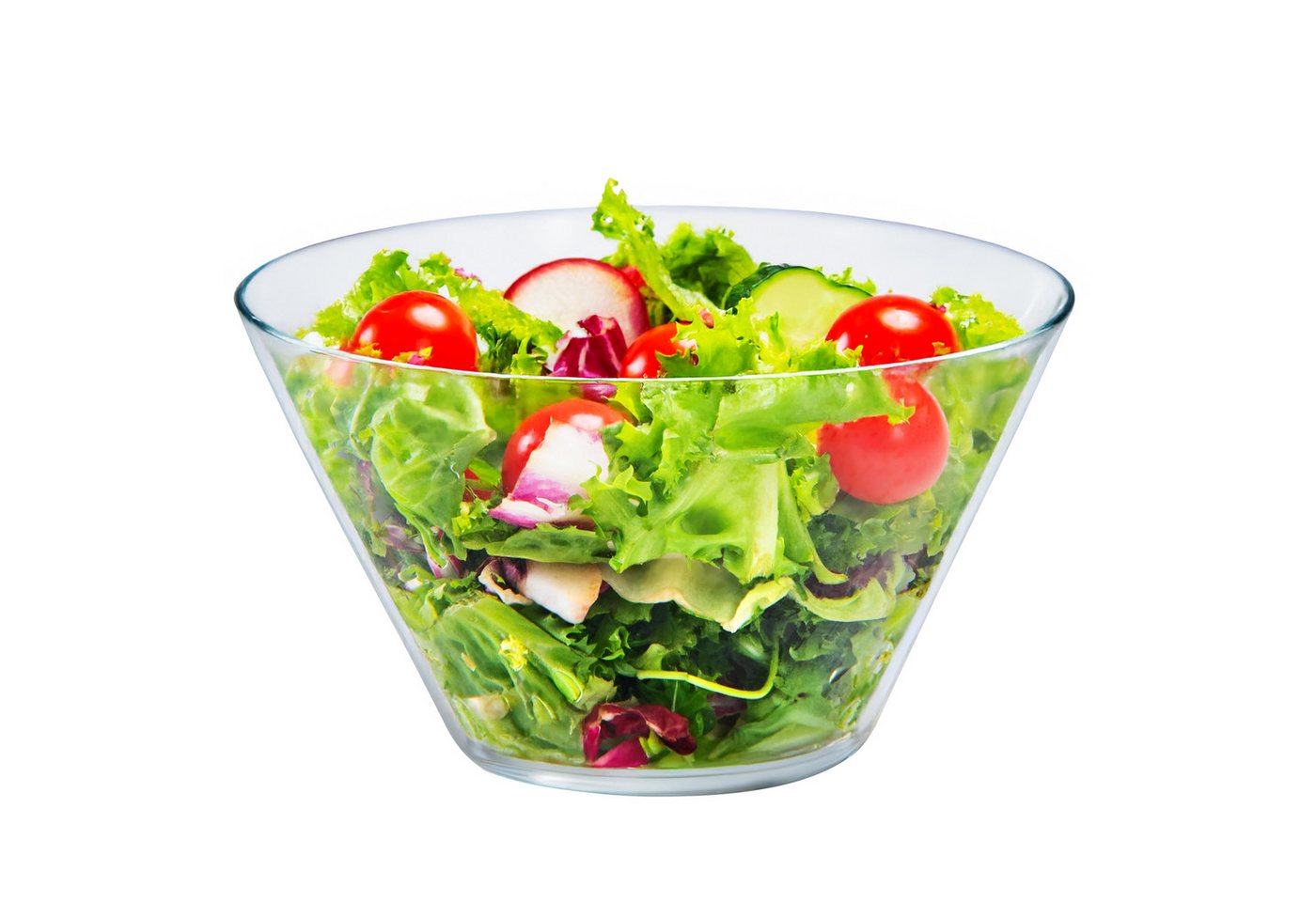 KONZEPT Salatschüssel Salatschüssel aus Glas, Glasschüssel für Salate, (1-tlg), Verfügbare Varianten: 3180 ml und 830 ml. von KONZEPT