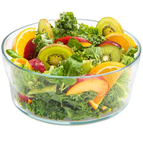 KONZEPT Salatschüssel aus Glas, 1,7 L, Glasschale ideal für Salat, Obst, Snack, Mussli, Süßigkeiten, Spülmaschinenfest, 19 cm Durchmesser von KONZEPT
