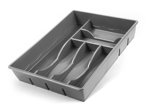 KONZEPT Schubladen Organizer - Besteckkasten für Schubladen 30x39cm Grafite, Passt Perfekt für kleine Schubladen Küchenorganizer von KONZEPT
