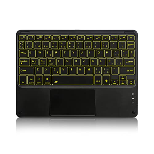 KOOCHUWAH K08 Bluetooth Tastatur mit Touch Pad QWERTY Spanisch für Android Windows Tablet iOS iPad KOOCHUWAH K08 Bluetooth Tastatur mit Touch Pad QWERTY Spanisch für Android Windows Tablet iOS iPad von KOOCHUWAH