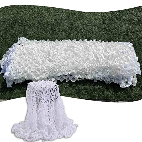 KOOEIN Camouflage Netz tarnnetz weiß,2x2m 3x4m 4x5m 4x7m,Schnee Tarnnetz,Militärnetz,Sonnenschutz/Schattennetz,camo Tarnung Netz für Jagd Camping,White-4x4m(13 * 13ft) von KOOEIN