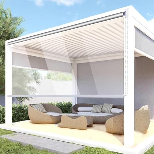 Klare Wasserdichte Rollos,Rollo Jalousie Transparent Außen Pvc,Innen Outdoor Fenstervorhänge,Verdunkelungsrollo für Tür Terrasse Badezimmer Trennwand,Durchsichtige Rollläden,W×H-120×200cm/47.2×78.7in Klare Wasserdichte Rollos,Rollo Jalousie Transparent Außen Pvc,Innen Outdoor Fenstervorhänge,Verdunkelungsrollo für Tür Terrasse Badezimmer Trennwand,Durchsichtige Rollläden,W×H-120×200cm/47.2×78.7in von KOOEIN