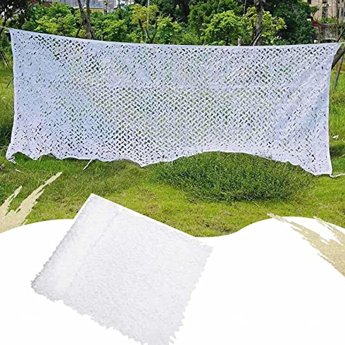 Tarnnetz weiß,1x2m,2x3m,2x5m,Outdoor Camouflage Netting,Waldland Sonnenschutznetze,Tarnabdeckung,leichtes Schattennetz,Tarnnetz für Party, Jagd,Schießen,Militärverkleidung,White-1.5x1.5m(4.9*4.9ft) von KOOEIN