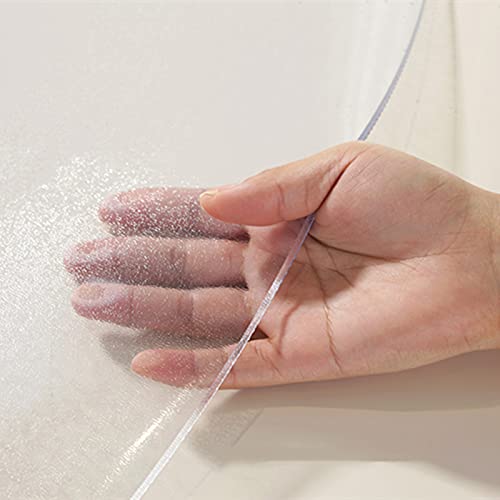 Transparente Tischdecke,runde Mattierte Tischdecke,wasserdichte Transparente Tischfolie,schützende Tischdecke,rutschfest,geruchlose Pvc-tischdecke,kein Wasserzeichen,dia.55cm von KOOEIN