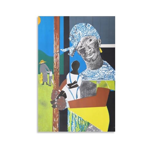 KOOHTAA Romare Bearden Come Sunday Kunstposter Gemälde Wandkunst Poster Scroll Leinwand Gemälde Bild Wohnzimmer Dekor Zuhause 50 x 75 cm von KOOHTAA