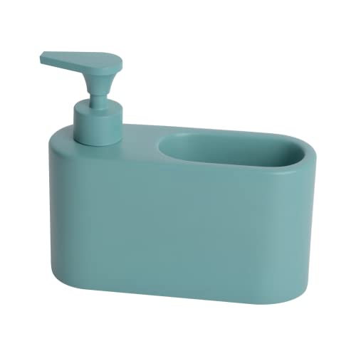 Kook Time Spülmittelspender für Küche, Matt Blaugrün Keramik Seifenspender, Spüli Spender, Spülspender und Soap Dispenser, Ideal als Spülmittel Spender für Küche, 18 x 6 x 15.8 cm von KOOK TIME