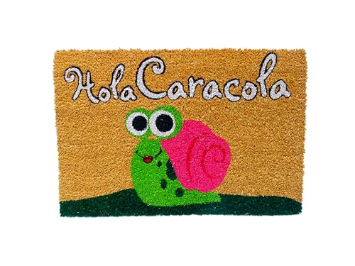 Koko Doormats Fussmatte aussen - Türmatte außen kokosmatte mit antirutsch PVC - Fußmatte lustig HOLA CARACOLA Design - Outdoor Doormat - Größe: 60 x 40 x 1.5 cm. Koko Doormats Fussmatte aussen - Türmatte außen kokosmatte mit antirutsch PVC - Fußmatte lustig HOLA CARACOLA Design - Outdoor Doormat - Größe: 60 x 40 x 1.5 cm. von KOOK TIME